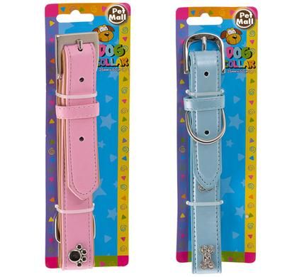 Bulk Pack x4 Large Dog Collar - Pink &amp; Blue (2.5x50cm)