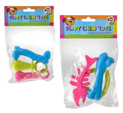 Bulk Pack x5 Puppy Chews Pet Toy - Assorted Pack