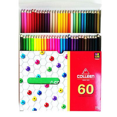 Colleen Pencil Crayons - Box of 60 Assorted Colours