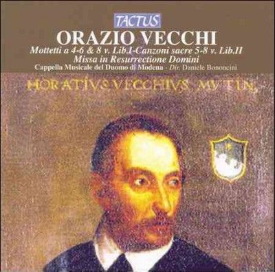 Orazio Vecchi: Mottetti a 4-6 &amp; 8 V. Lib.I-Canzoni Sacre 5-8... (CD / Album)