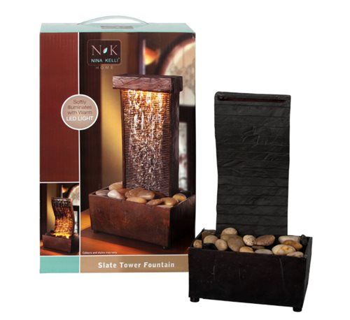 Bulk Pack of 2x Slate Tower Fountain Ornaments