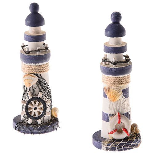 Bulk Pack of 2x Assorted Sea Lighthouse Ornaments