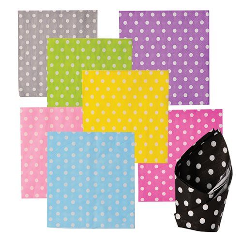 Bulk Pack of 10x Polka Dot 2 Ply Serviettes - Assorted (20 Pack )