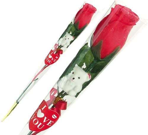 Bulk Pack of 20x Occasion Flowers - Red Rose with Bear