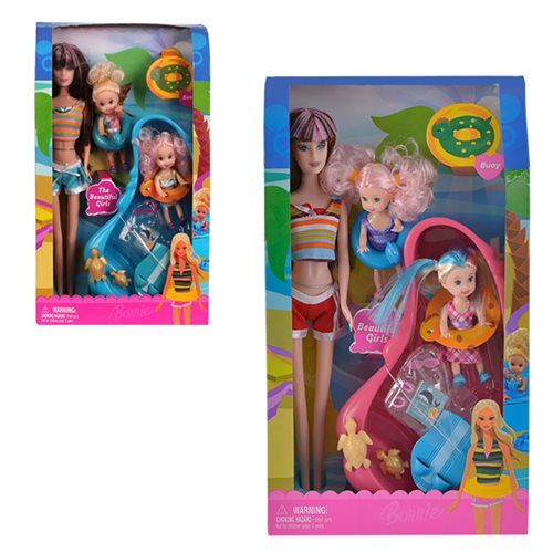 Bulk Pack of 2x Bonnie Doll Family &amp; Pool Set