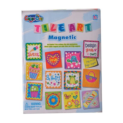 Bulk Pack of 3x Arts &amp; Craft Paint - Ceramic Tile Magnets