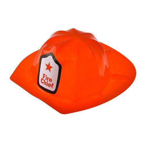 Bulk Pack of 20x Plastic Fire Chief Dress Up Hats