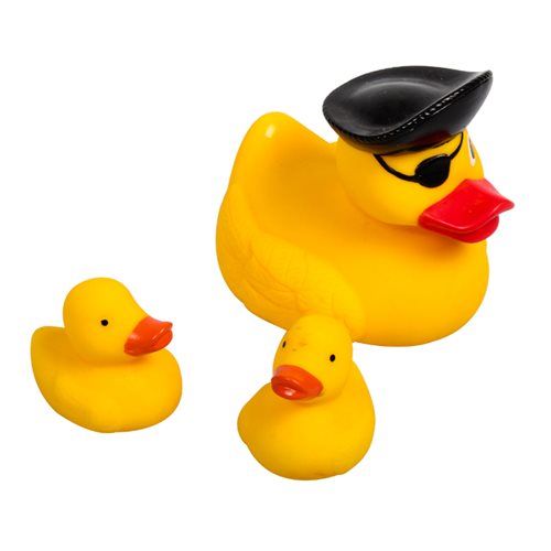 Bulk Pack of 4x Baby Bath Pirate Vinyl Ducks (3 Piece)
