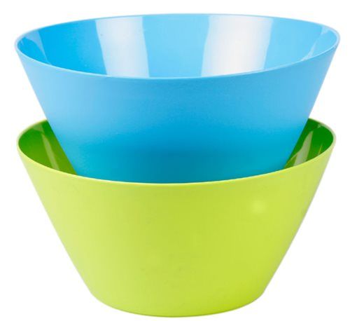 Bulk Pack of 4x Plastic Salad Bowls