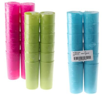 Bulk Pack of 15x Assorted Plastic Beer Tumblers