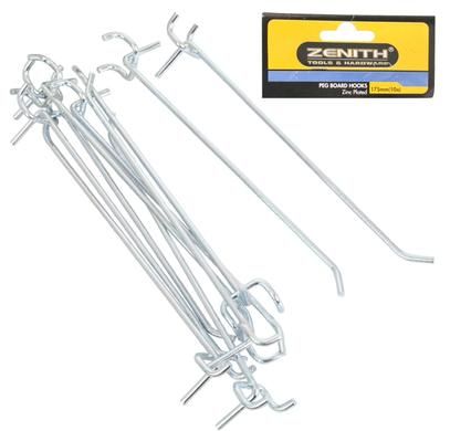 Bulk Pack of 3x Pegboard Single Prong Hooks