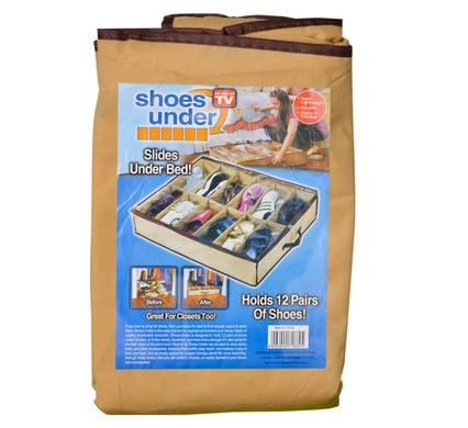 Bulk Pack of 3x Non - Woven 12 Pocket Shoe Bag
