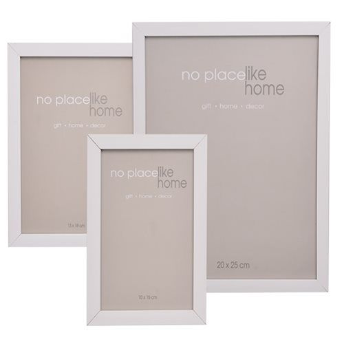 Bulk Pack of 3x Wooden Picture Frames - White