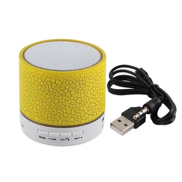 Mini Portable Bluetooth LED Speaker - Yellow