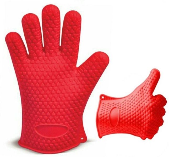 Heat Resistant Silicone Gloves - Red