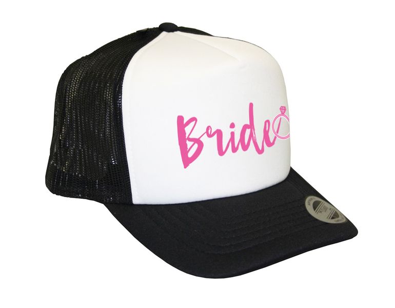 Oohlala Bride Trucker Cap with Pink Print