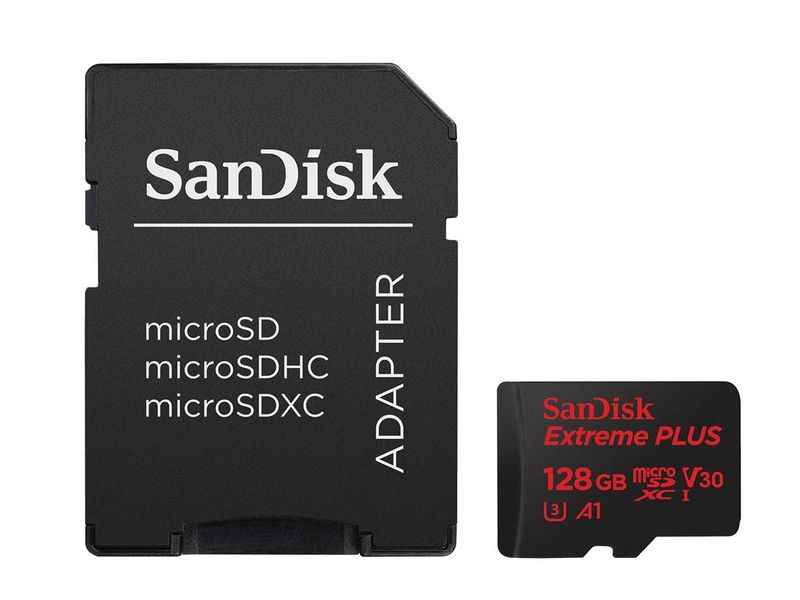 SanDisk 128GB 100 MB/s Extreme Plus Micro UHS-I SDXC C10