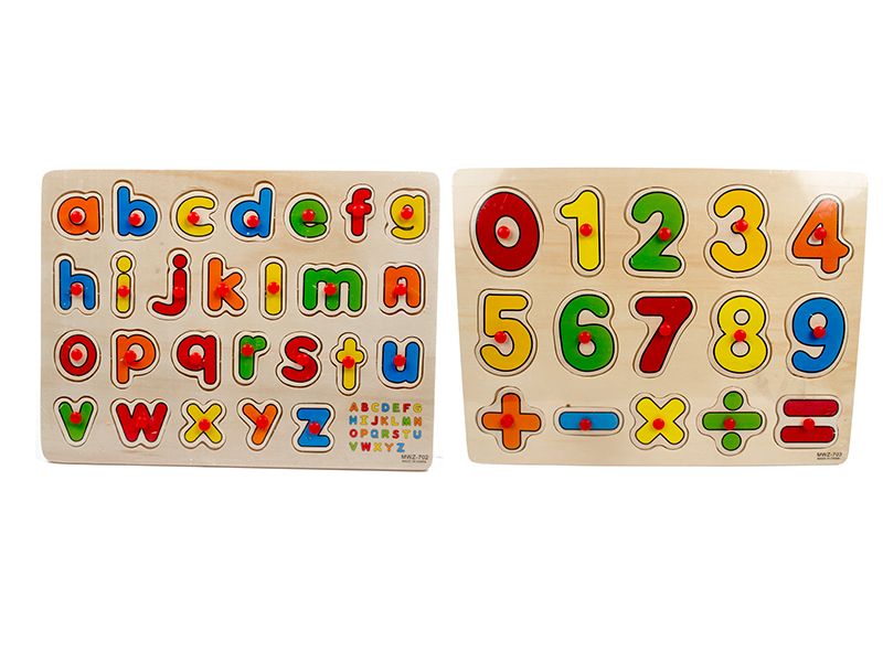 Wooden Alphabet and Puzzle Set of 2