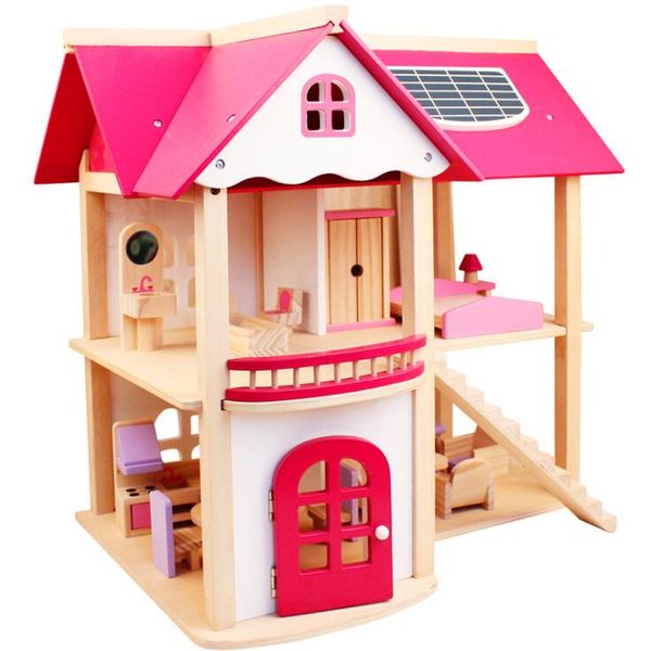 GoodKids Wooden Dollhouse - Pink