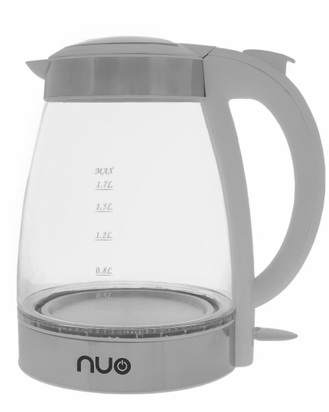 NUO - Glass Kettle - White &amp; Silver Trim