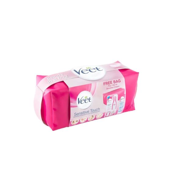 Veet - Electric Trimmer &amp; Hair Removal Cream Sensitive 100 ml - with Free Gift Bag