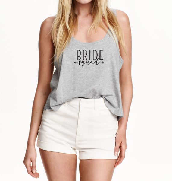 Oohlala Bride Squad Swing Vest - Grey Melange