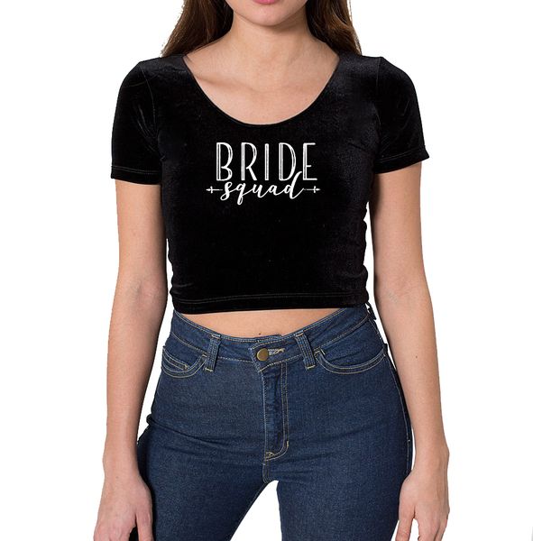 Oohlala Bride Squad Crop Tee - White