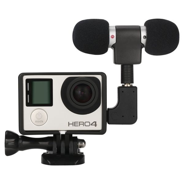 External Mic Adapter Kit with Full Case for GoPro Hero 3 &amp; 4