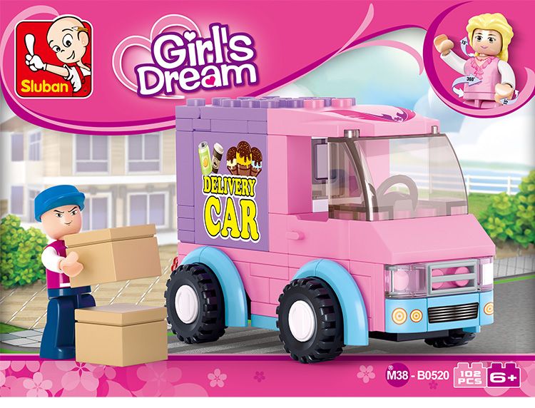 Sluban Girl's Dream Distribution Vehicles - 102 Pieces