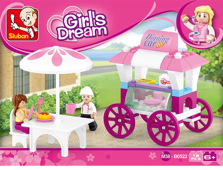 Sluban Girl's Dream Food Carriage - 78 Pieces