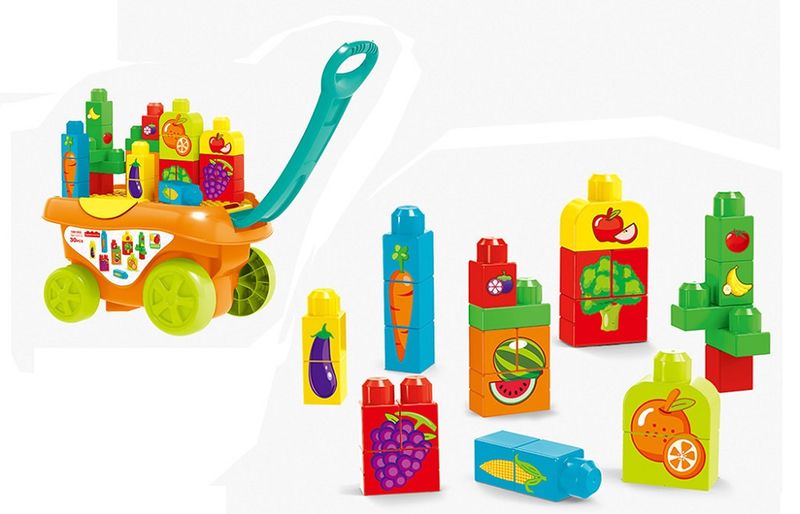 Jeronimo 30 Pieces Pull-Along Blocks - Orange