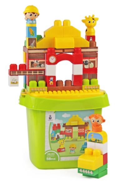Jeronimo Block Bucket - Green 58 Piece