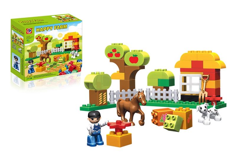 Jeronimo Farm Plastic Blocks - 45 Pieces