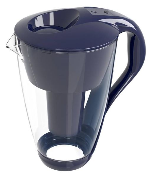 PearlCo Water Filter Jug Glass LED CLASSIC - 2 Litre - Blue