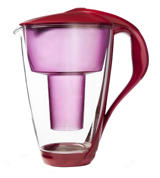 PearlCo Water Filter Jug Glass LED CLASSIC - 2 Litre - Pink