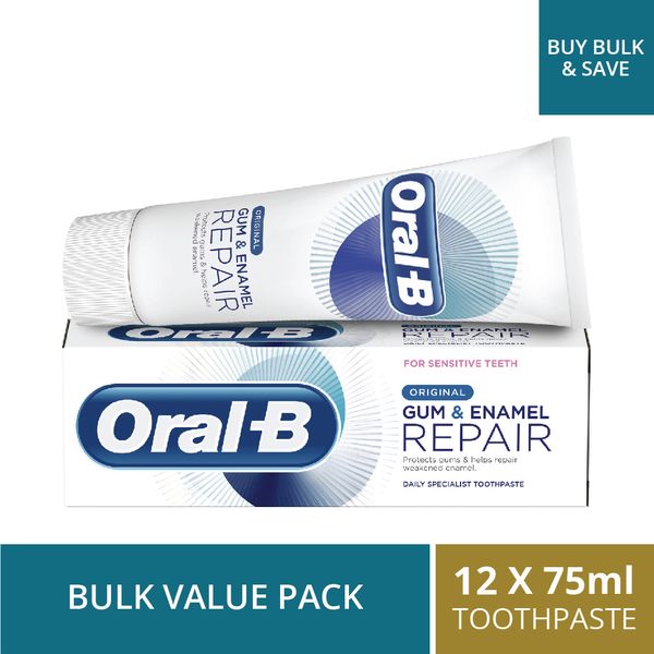Oral-B Gum &amp; Enamel Repair - Original - 12 x 75ml - Bulk Pack