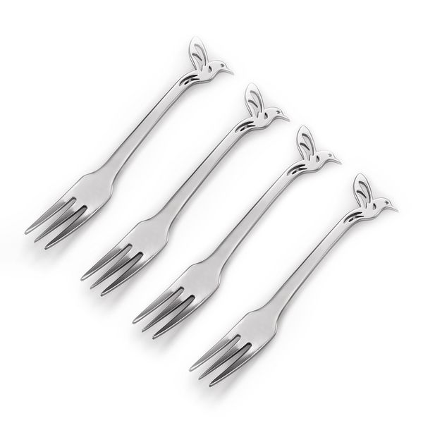 Carrol Boyes Cake Forks - Set of 4- Hummingbird