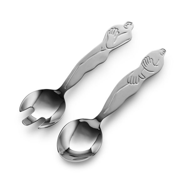 Carrol Boyes Salad Servers Small - Woman Man