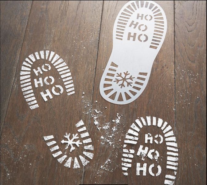Ginger Ray Santa &amp; Friends - Santa Foot Print Stencil