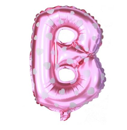 Pink Foil Balloon Letter 30" - B