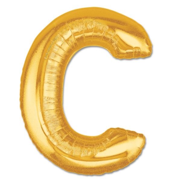 Gold Foil Balloon Letter - C