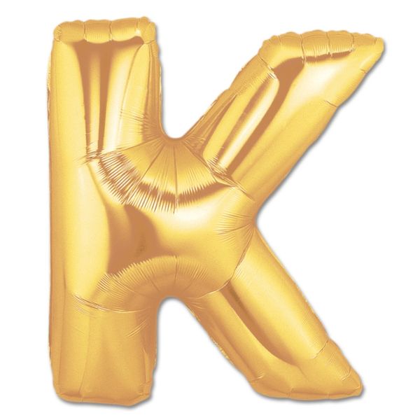 Gold Foil Balloon Letter - K