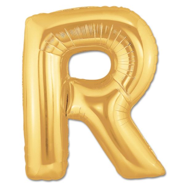 Gold Foil Balloon Letter - R