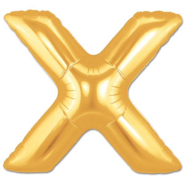 Gold Foil Balloon Letter - X