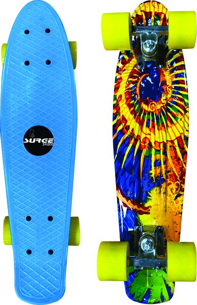 Surge Manic Icon Skateboard - Black Cruiser