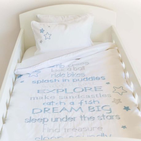 Babes And Kids Dream Big Egyptian Cotton Baby Duvet Cover Set