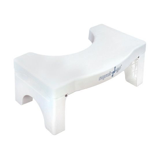 Squat 'n Go 7-Inch Foldable Toilet Stool - White