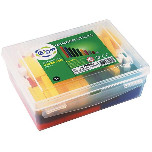 Gigo Teaching Aid: Number Rods Cuisenaire - 250 Pieces
