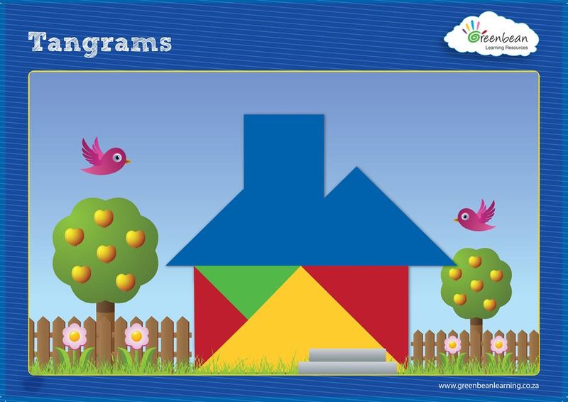 Gigo Activity Cards Tangram Set #2 - 12 Double Sided Cards