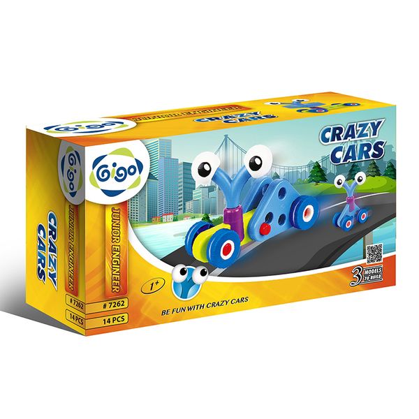 Gigo Junior Engineer Crazy Cars - 14 Pieces